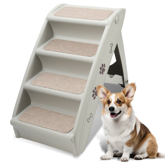 Jopassy Hundetreppe 4 Stufen klappbar bis 75 kg für Sofa Bett und Auto