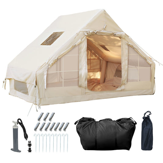Jopassy Aufblasbares Campingzelt 6.3㎡ Luftzelt mit Dachfenster und Tragetasche