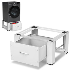 Jopassy Waschmaschinen Untergestell mit Schublade 63x54x32 cm für Waschmaschine und Trockner