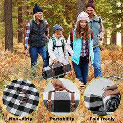 Jopassy Picknickdecke 200 x 200 cm wasserdicht tragbar für Strand Camping und Garten