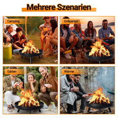 Jopassy Feuerschale Ø82,5 cm Feuerstelle Garten mit Griffen