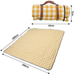 Jopassy Picknickdecke 200 x 200 cm wasserdicht tragbar für Strand Camping und Garten