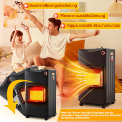 Jopassy Keramik Gasheizer 4200W mit Gas- und Elektroheizung