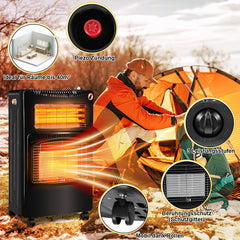 Jopassy Gasheizer 4200W mit Elektroheizung 1260W für Propan Butan bis 15 kg