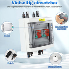 Jopassy PV Überspannungsschutz für 2 Strings DC 1000V 32A vorverdrahtet