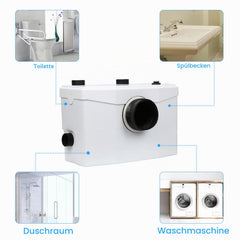 Jopassy Hebeanlage 700W 190 L/min mit 4 Zuläufen für Dusche Waschbecken und Waschmaschine