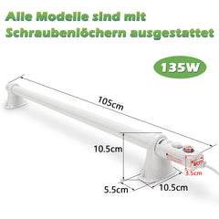 Jopassy Gewächshausheizung 55/90/135W IPX4 für Gewächshaus Frühbeet und Hochbeet