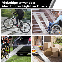 Jopassy 2X Auffahrrampe Verladerampe verzinkter Stahl 400kg