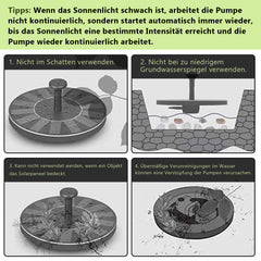 Jopassy Solarbetriebene Wasserpumpe schwimmender Springbrunnen