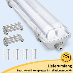 Jopassy LED Feuchtraumleuchte 120/150 cm IP65 für Garage und Werkstatt