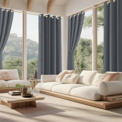 Jopassy Outdoor Vorhang 2er Set Wetterfest 132x244 cm Sichtschutz für Balkon Terrasse