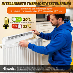 Jopassy Smarter Heizkörperventilator mit 6 Lüftern 3 Stufen Timer und Fernbedienung
