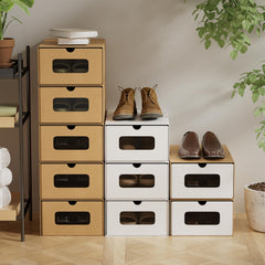 Jopassy Aufbewahrungsboxen 10er Set 33 x 30 x 35 cm mit Sichtfenster