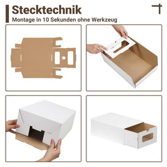 Jopassy Aufbewahrungsboxen 10er Set 33 x 30 x 35 cm mit Sichtfenster