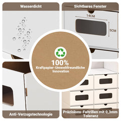 Jopassy Aufbewahrungsboxen 10er Set 33 x 30 x 35 cm mit Sichtfenster