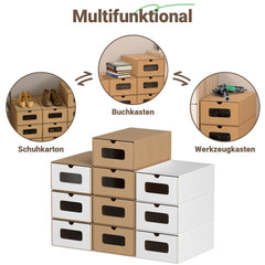 Jopassy Aufbewahrungsboxen 10er Set 33 x 30 x 35 cm mit Sichtfenster