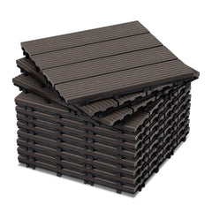 Jopassy WPC Terrassenfliesen 30x30 cm, Klickfliesen für Balkon, 1–5 m²