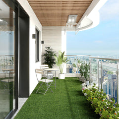 Jopassy Rasen Klickfliesen 30x30 cm Kunstrasenfliesen für Balkon Terrasse