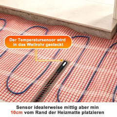 Jopassy Elektrische Fußbodenheizung 150 W/m² für 1–10 m² mit WLAN-Thermostat