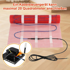 Jopassy Elektrische Fußbodenheizung 150 W/m² für 1–10 m² mit WLAN-Thermostat