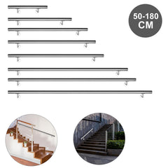 Jopassy Edelstahl Wandhandlauf 50 bis 200 cm für Treppe