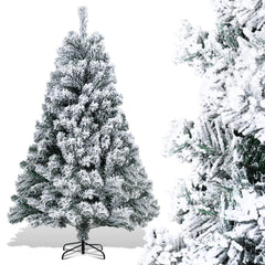 Jopassy Künstlicher Weihnachtsbaum 120/150/180 cm Schneebeflockt mit Metallständer