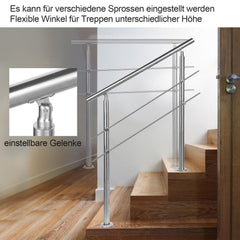 Jopassy Edelstahl Treppengeländer 80–180 cm für Innen und Außen
