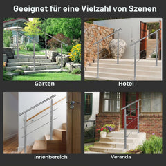 Jopassy Edelstahl Treppengeländer 80–180 cm für Innen und Außen
