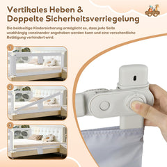 Jopassy Bettgitter Rausfallschutz 150/180/200cm mit Absenkfunktion für Kinderbett