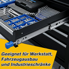 Jopassy Schwerlast Schubladenauszüge mit Verriegelung 78–120 kg für Werkstatt Fahrzeugausbau und Wohnmobil