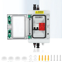 Jopassy PV Überspannungsschutz DC 1000V 32A für 1, 2 oder 4 Strings vorverdrahtet IP65