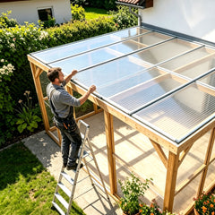 Jopassy Transparente GFK Dachplatte für Gewächshaus und Überdachung