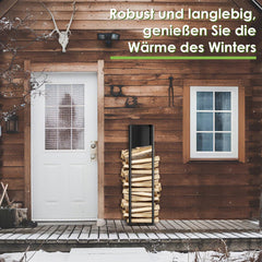 Jopassy Kaminholzregal 100/160 × 25 × 25 cm für Wand und Boden mit Tragetasche