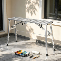 Jopassy Arbeitsplattform 120 × 29 cm Klappbar 3-fach Höhenverstellbar 56–80 cm bis 150 kg