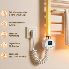 Jopassy Smart WiFi Heizstab 300–1200W mit Thermostat und 24h Timer