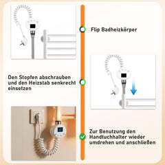 Jopassy Smart WiFi Heizstab 300–1200W mit Thermostat und 24h Timer
