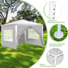 Jopassy Partyzelt wasserdicht 3x3 m 3x6 m Gartenzelt mit Seitenteilen
