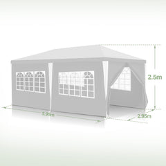 Jopassy Partyzelt wasserdicht 3x3 m 3x6 m Gartenzelt mit Seitenteilen