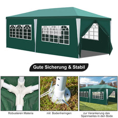 Jopassy Partyzelt wasserdicht 3x3 m 3x6 m Gartenzelt mit Seitenteilen