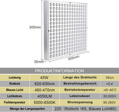 15W/45W Quadrat LED Pflanzenlampe