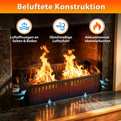 Jopassy Pelletkorb für Kamin und Holzofen 28/48 x 20 x 17 cm mit Pelletschaufel