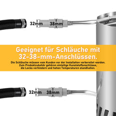 Brennholz Poolheizung Edelstahl