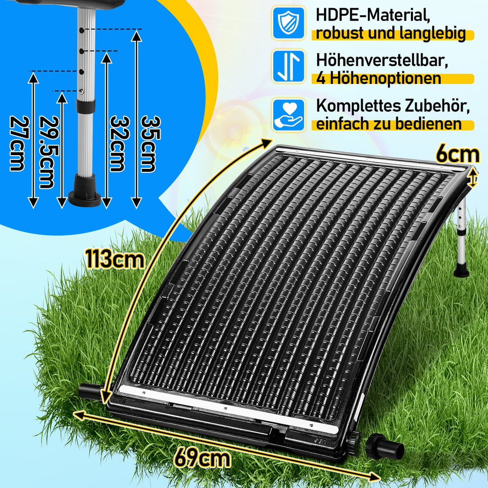 Solar-Poolheizung Sonnenkollektor 113×69×35 cm