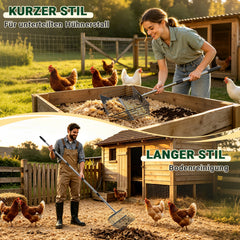 Jopassy Hühnerstall Reinigungsschaufel Edelstahl 91-190 cm für Geflügelstall