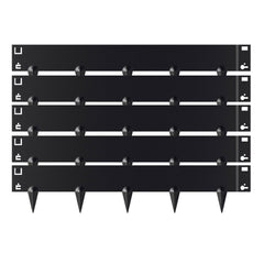Jopassy Metall Rasenkante mit Dornen, Beeteinfassung 15/18 cm