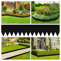 Jopassy Metall Rasenkante 20 cm mit Dornen, Beeteinfassung für Garten