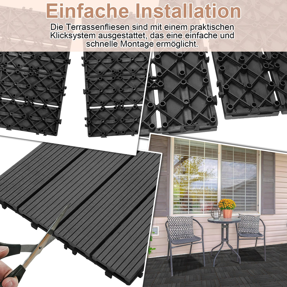 WPC Terrassenfliesen mit Klick-System