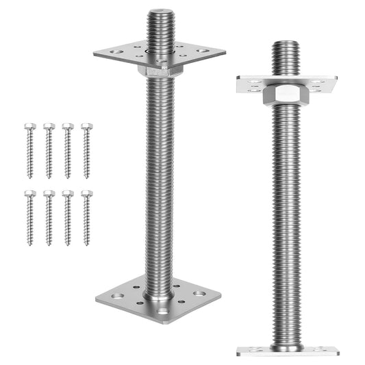 Jopassy Höhenverstellbarer Pfostenträger Silber für Carport Pergola Zaun