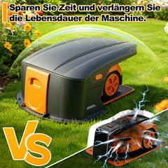 Jopassy Hochklappbare Mähroboter Garage 70,5 × 57 × 33 cm für Ladestation