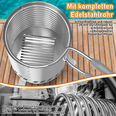 Brennholz Poolheizung Edelstahl